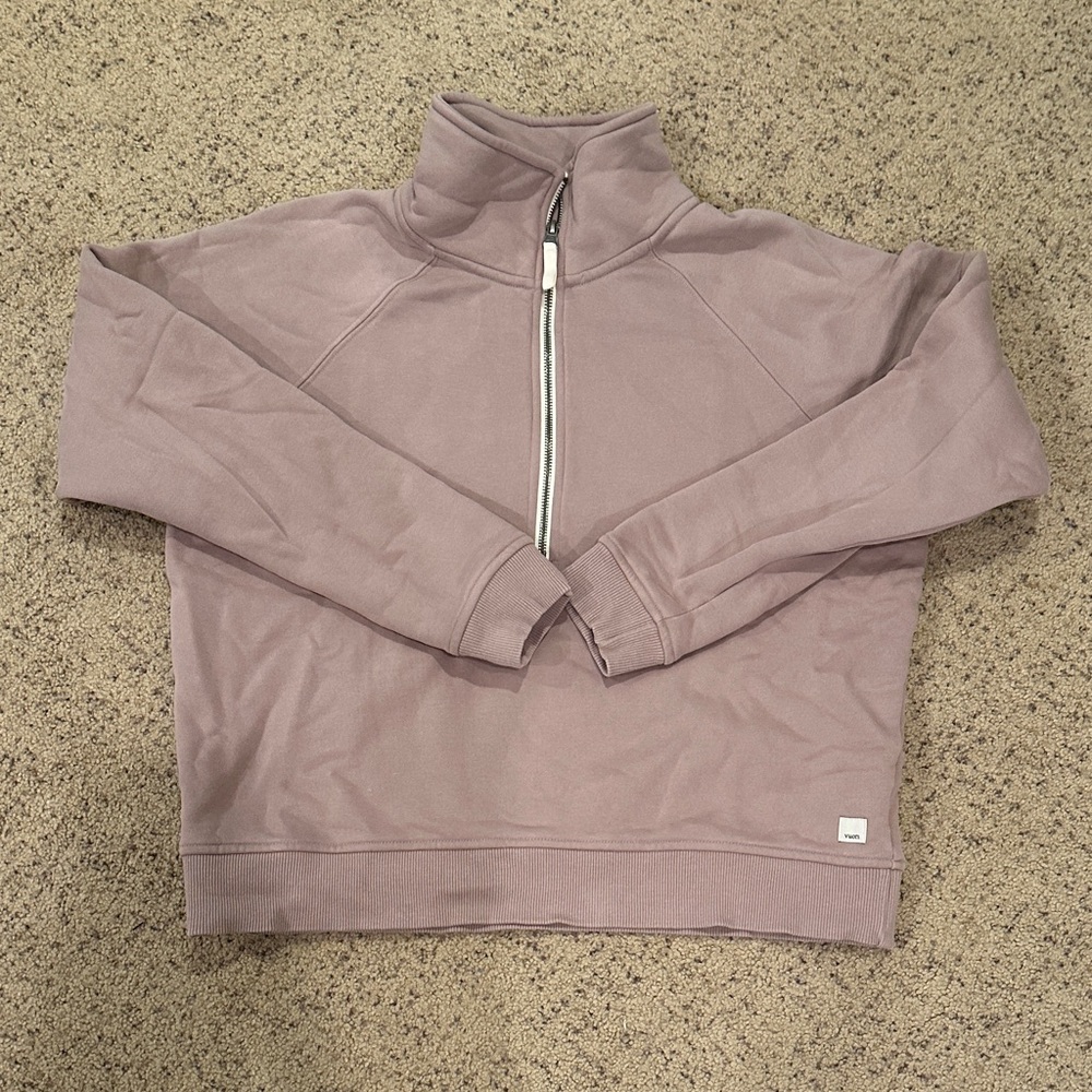 Like new Vuori Mauve Half-Zip Sweatshirt